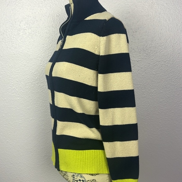 Stripe Zip Up Cardigan - Picture 4 of 5